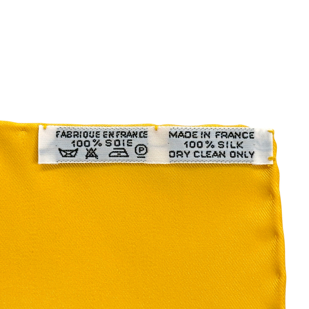 HERMES Yellow Silk Scarf - Picture 5 of 6